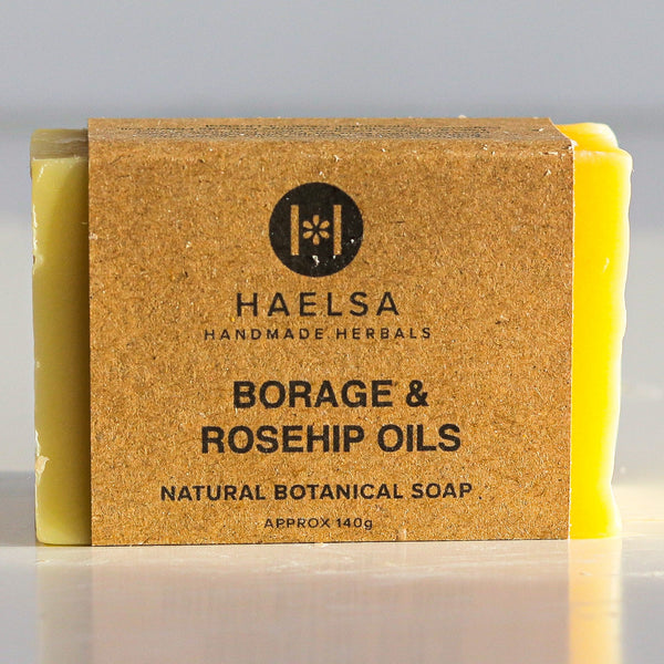 Borage & rosehip oils soap in wrapper