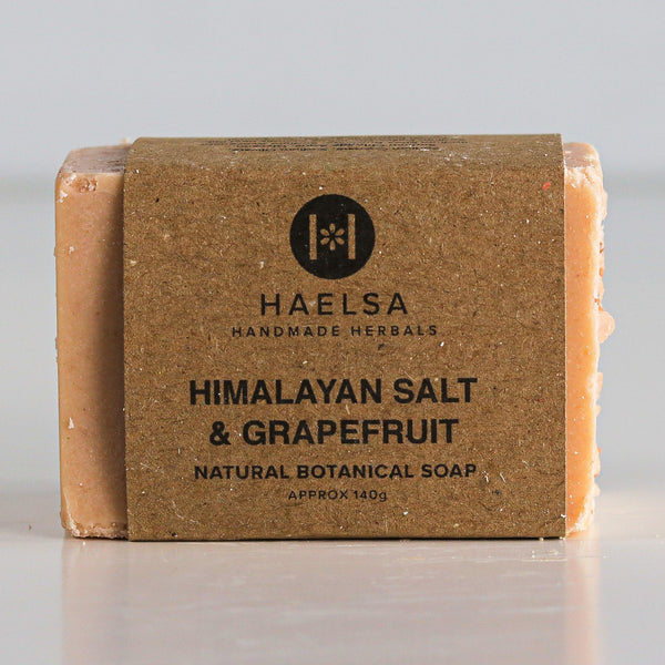 Himalayan salt & grapefruit soap in wrapper