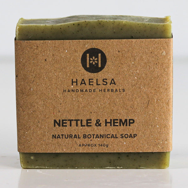 Nettle & hemp soap in wrapper