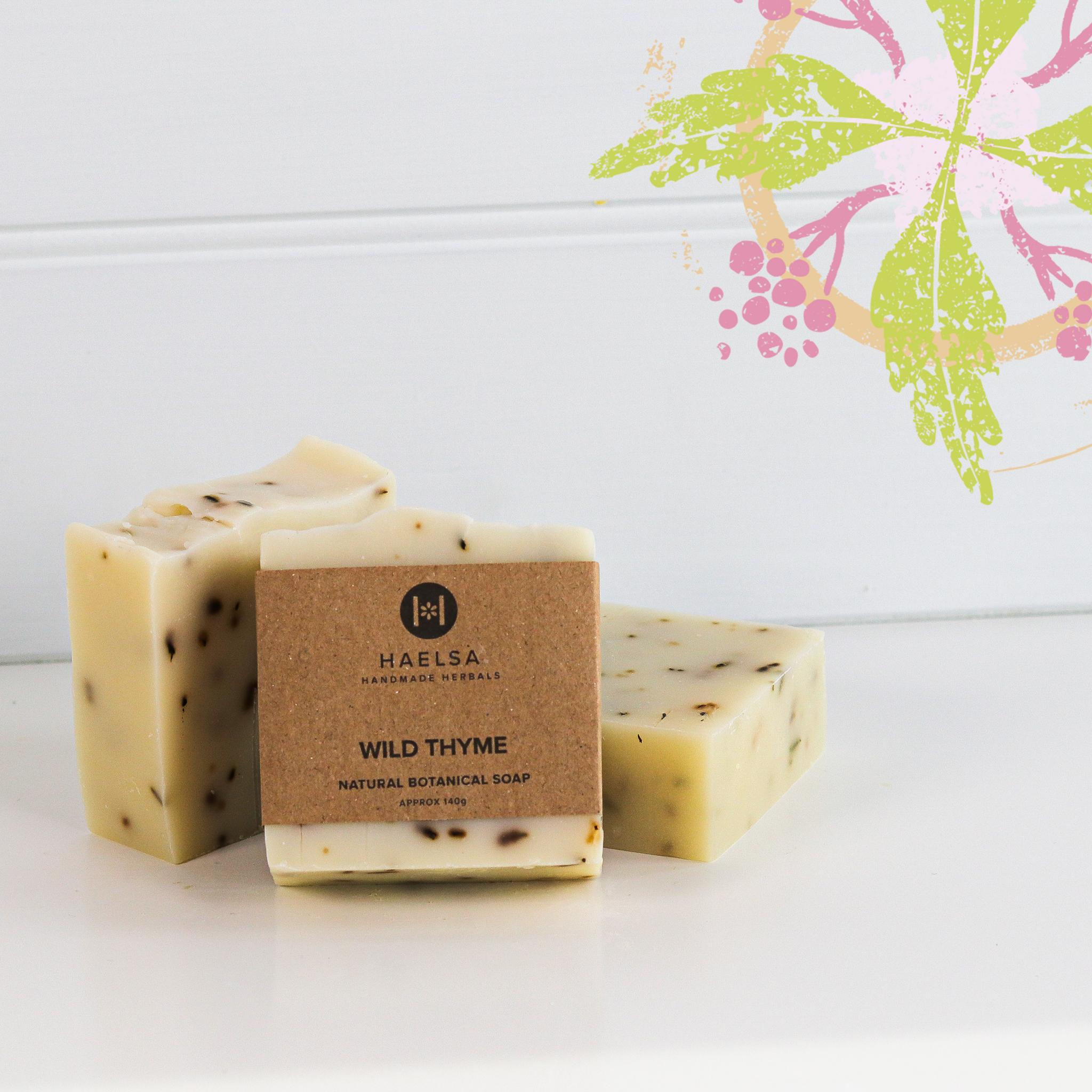 WILD THYME BOTANICAL SOAP ARTISAN MADE IN SCOTLAND haelsa